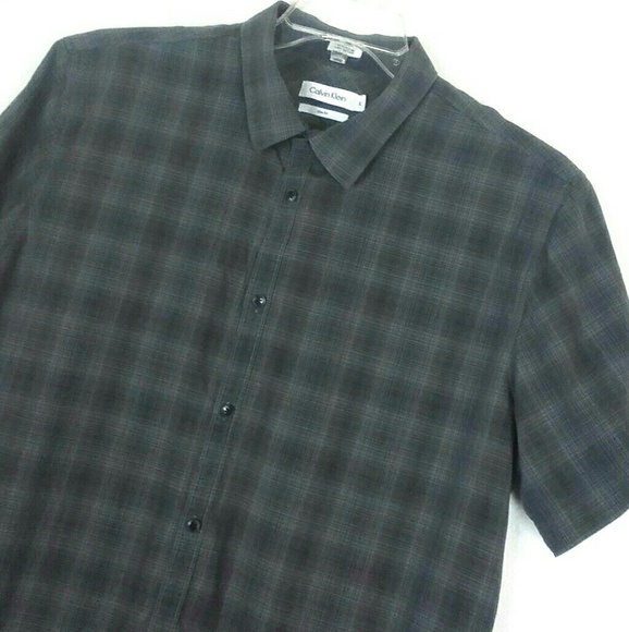 Calvin Klein Slim Fit Button Front Shirt Size XL - Picture 3 of 4